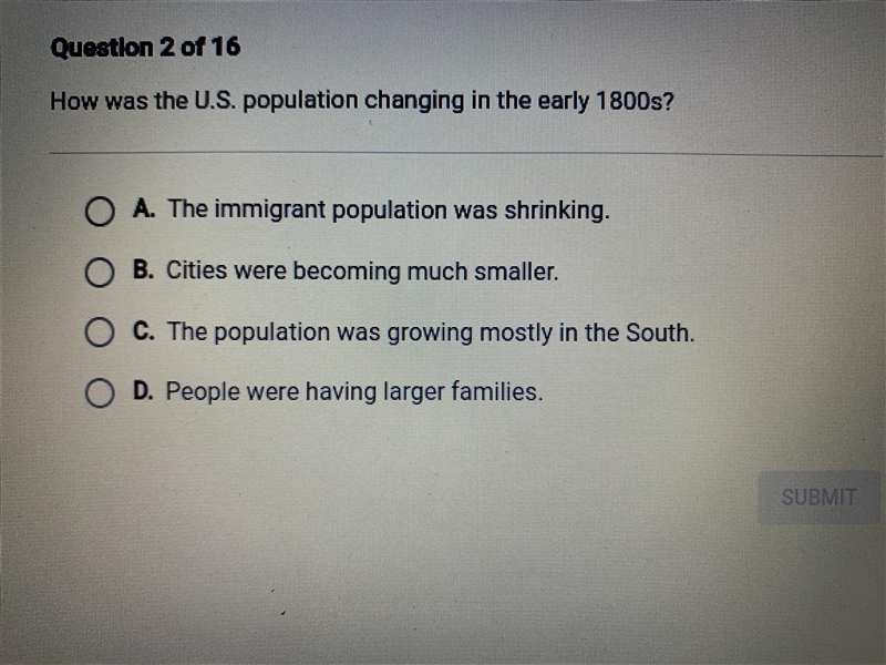 How was the U.S. population changing in the early 1800s?-example-1