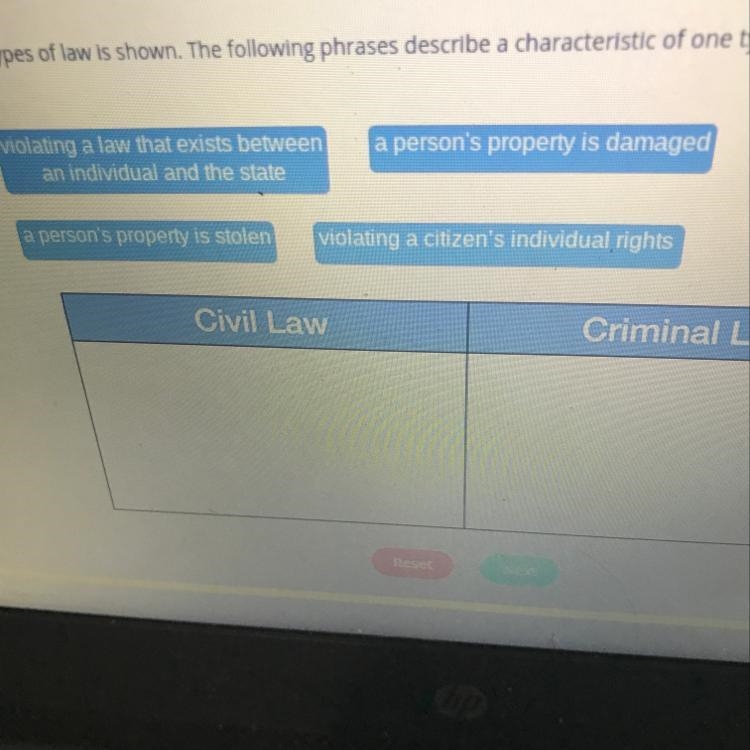 Which is civil law and criminal law-example-1