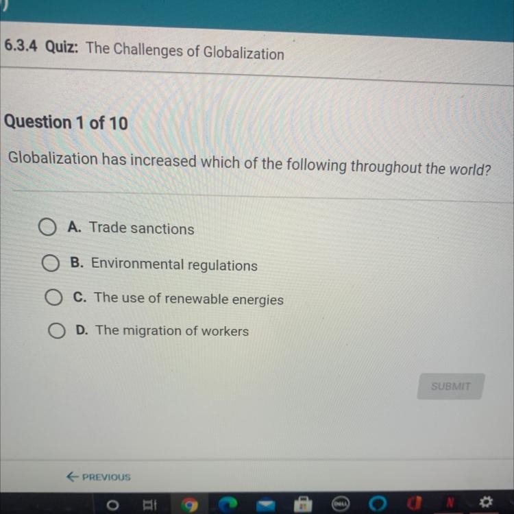 Globalization has increased which of the following throughout the world?-example-1