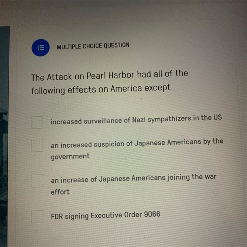 The Attack on Pearl Harbor had all of the following effects on America except-example-1