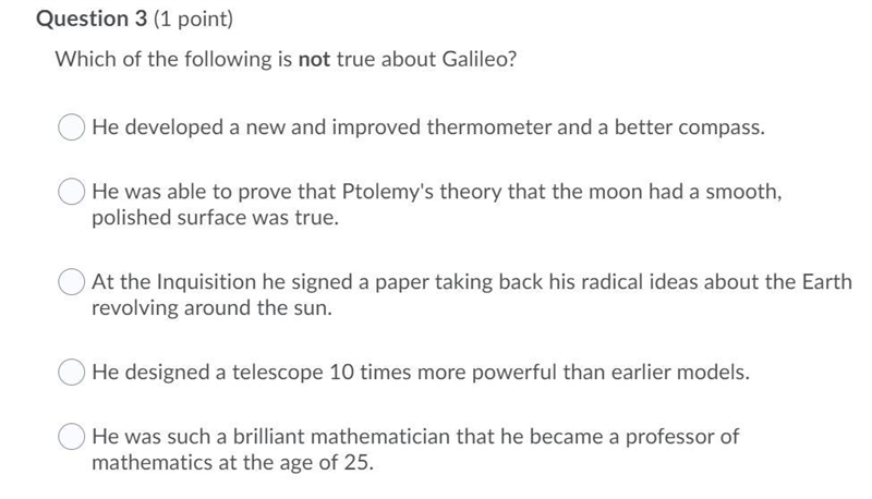 Which statement is NOT true about Galileo?-example-1