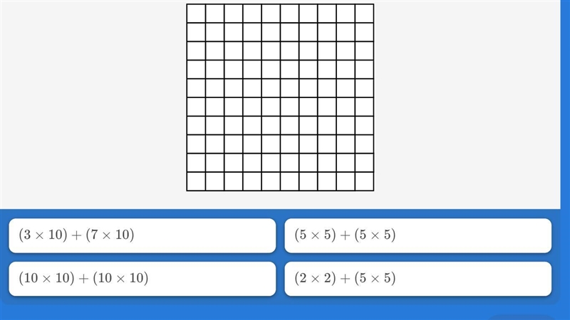 Which expresion shows a way to represent the area of the figure below-example-1