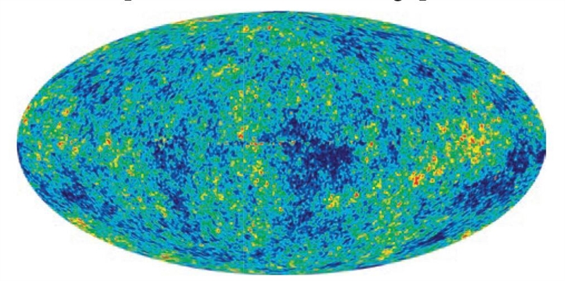 What does this map of the CMB show about radiation from the big bang-example-1