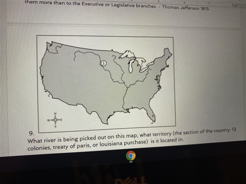 WHAT RIVER IS BEING PICKED ON THIS MAP, WHAT TERRITORY (THE SECTION OF THE COUNTRY-example-1