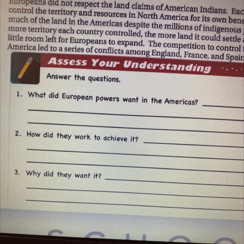 What did European powers want in the americas? How did he work to achieve it? Why-example-1