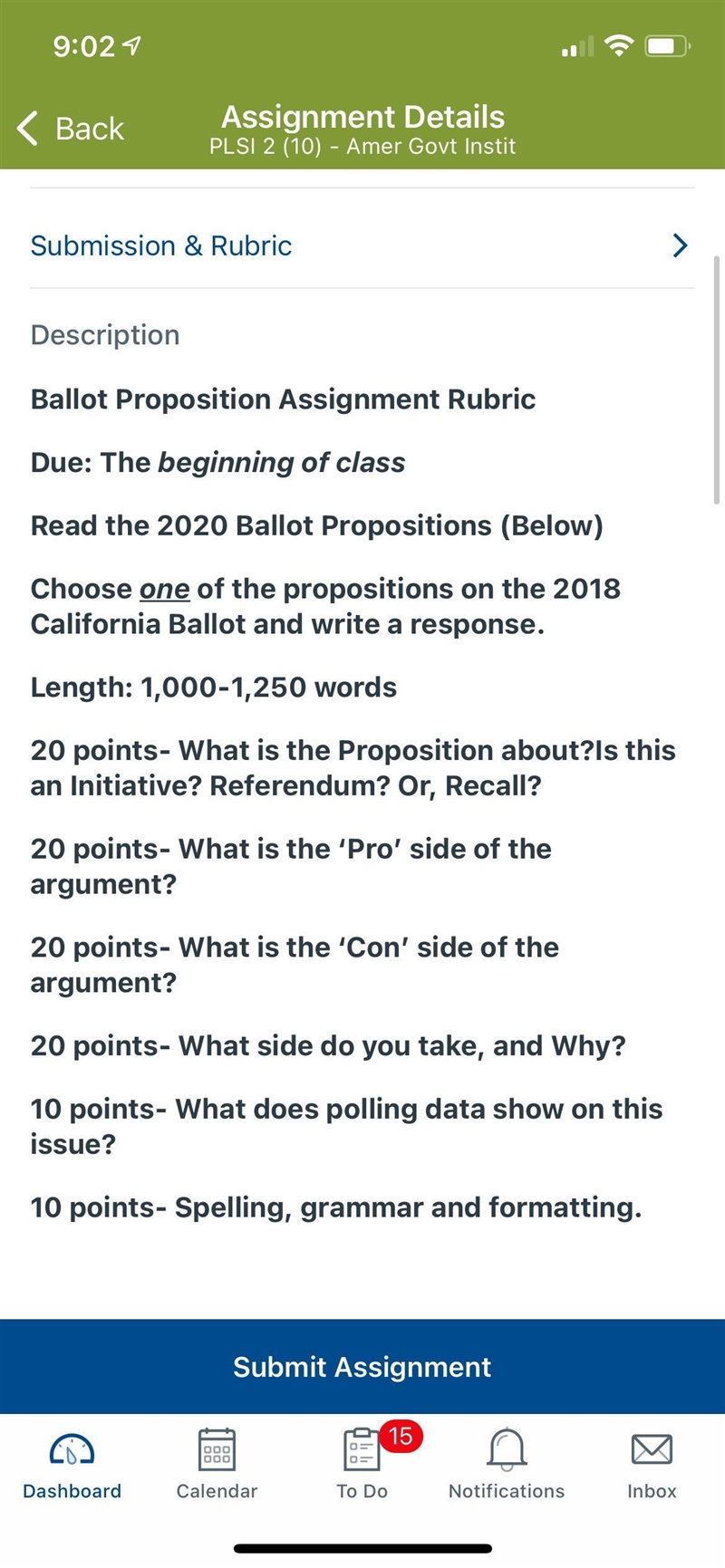 Ballot proposal assignment rubric Read the 2020 ballot propositions-example-1