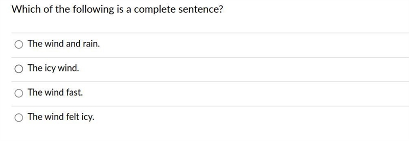 Which of the following is a complete sentence?-example-1