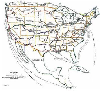 The map shows North America’s transportation and railway system in 1887. The expansion-example-1