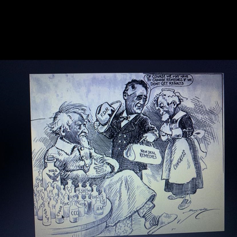 Analyze the political cartoon and explain what is going on in the image.-example-1