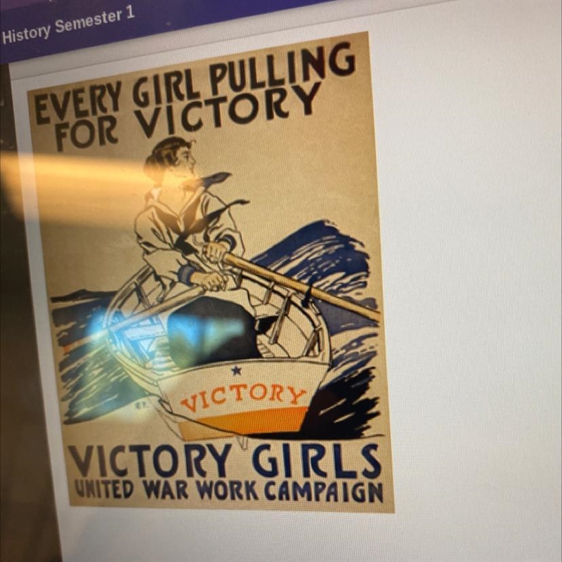 What is the primary message of this poster? A. Women can only help the war effort-example-1