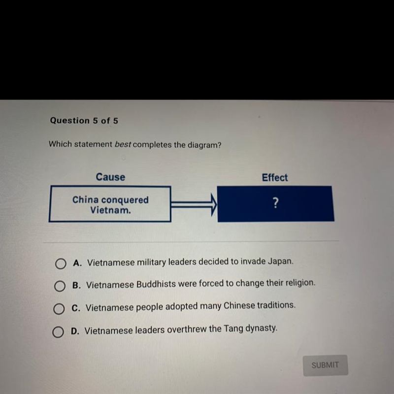 Which statement best completes the diagram?-example-1