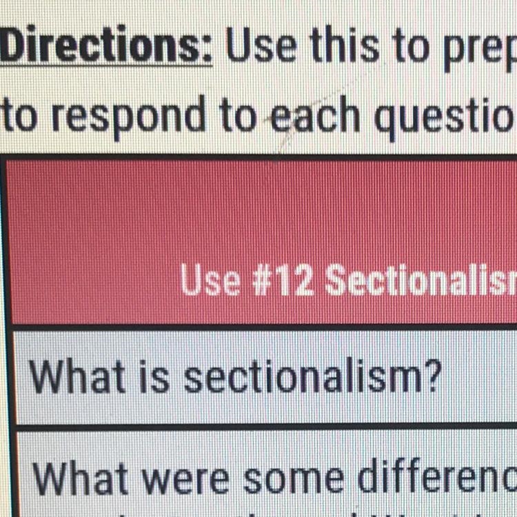 What is sectionalism-example-1