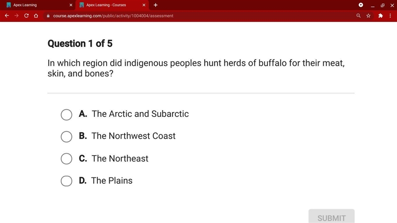 In which region did indigenous people hunt herds of buffalo for thier meat, skin, and-example-1