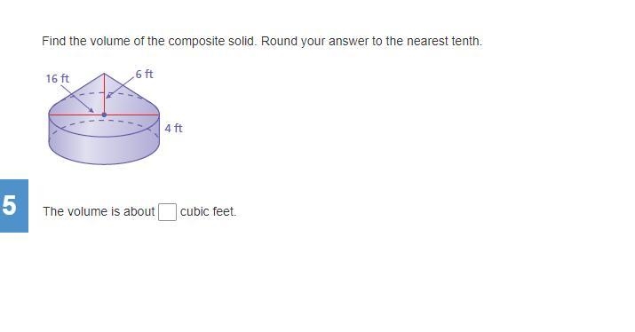 Find the volume of the composite solid. Round your answer to the nearest tenth.-example-1