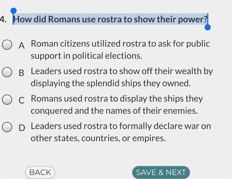 How did romans use rostra to show their power-example-1