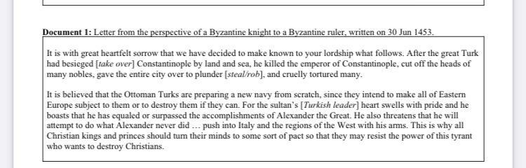 What is the point of view of the Byzantine knight?-example-1