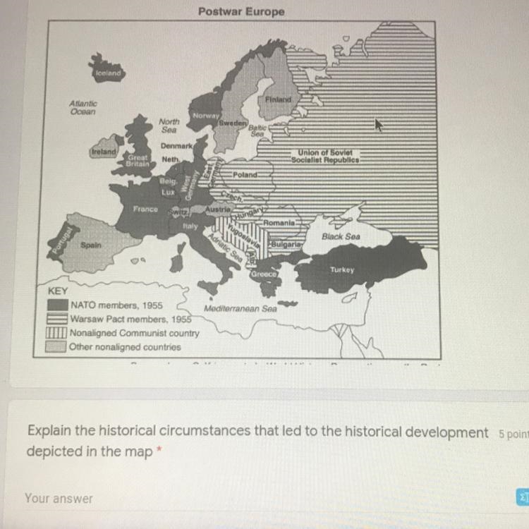 Explain the historical circumstances that led to the historical development depicted-example-1