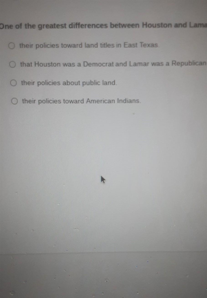 One of the greatest differences between Houston and Lamar was​-example-1