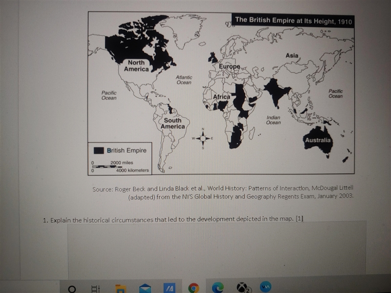 Explain the historical circumstances that led to the development depicted in the map-example-1