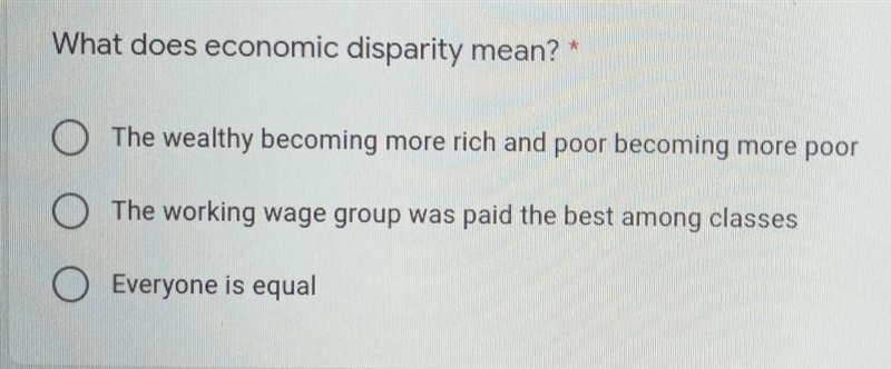 What does economic disparity mean? ​-example-1