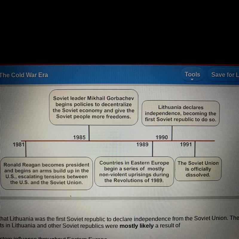 The timeline here states that Lithuania was the first Soviet republic to declare independence-example-1