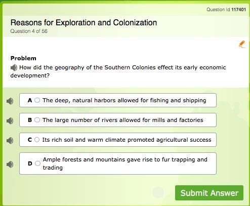 How did the geography of the Southern Colonies effect its early economic development-example-1