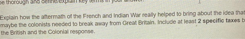 I need help with this could anyone help or help with the 2 specific taxes by the British-example-1