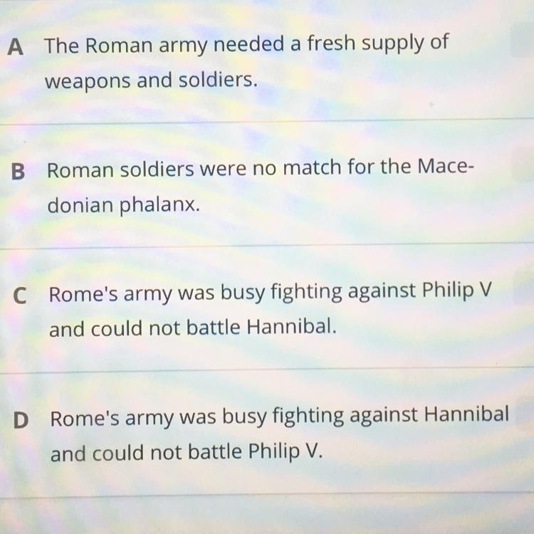 Why was Rome forced to make peace with Macedonia during the First Macedonian War? (Look-example-1