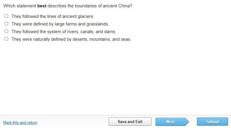 Which statement best describes the boundaries of ancient China?-example-1