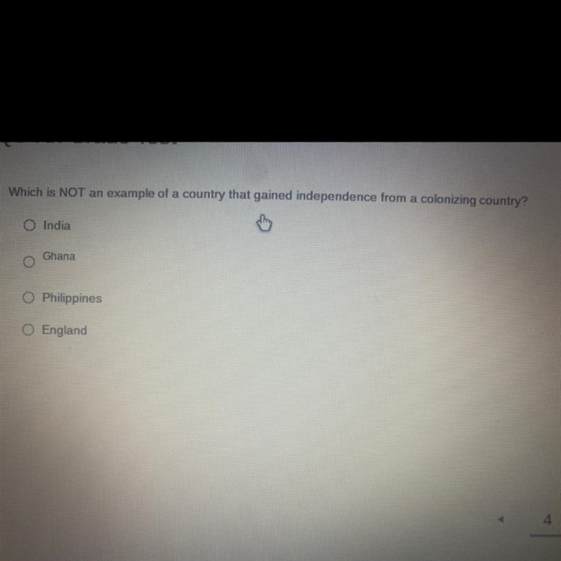 Which is NOT an example of a country that gained independence from a colonizing country-example-1