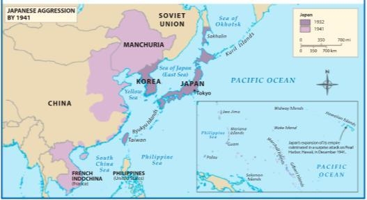 Which area was taken over by Japan earliest Question 4 options: Manchuria Indochina-example-1