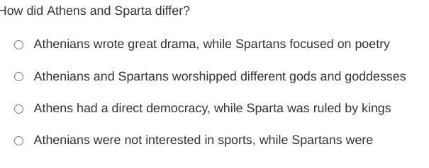 How did Athens and Sparta differ?-example-1