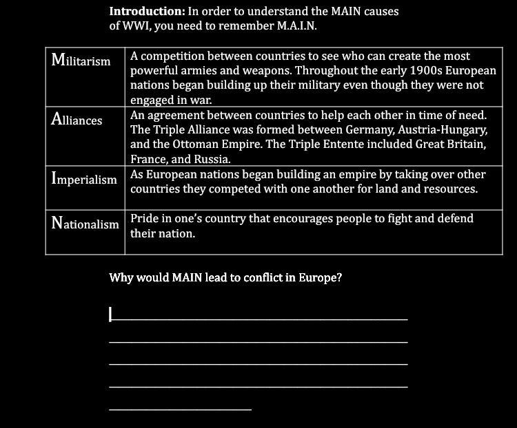 Pls help!! ASAP. this is about ww1.-example-1