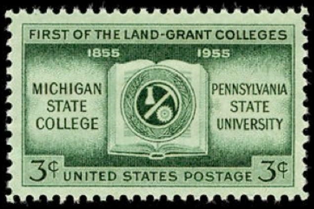 The image below shows a postage stamp from 1955: Which legislation made possible the-example-1