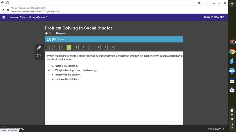 Which statement best summarizes what happens in the problem-solving step called &quot-example-4