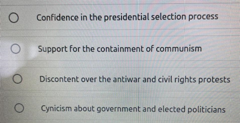 1. What was the reaction of many Americans to the Watergate scandal?-example-1