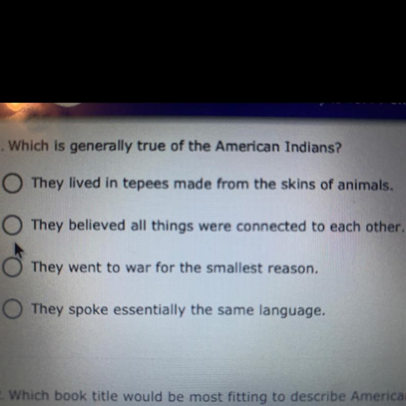 Which is generally true of the American Indians?-example-1