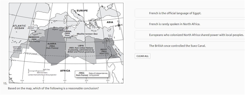 Based on the map, which of the following is a reasonable conclusion?-example-1