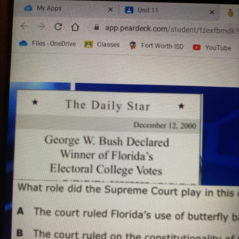 The Daily Star December 12, 2000 George W. Bush Declared Winner of Florida's Electoral-example-1