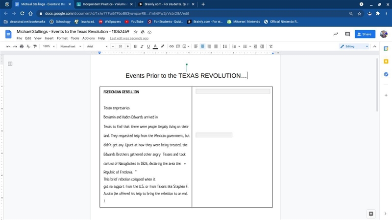 Events Prior to the TEXAS REVOLUTION…-example-1