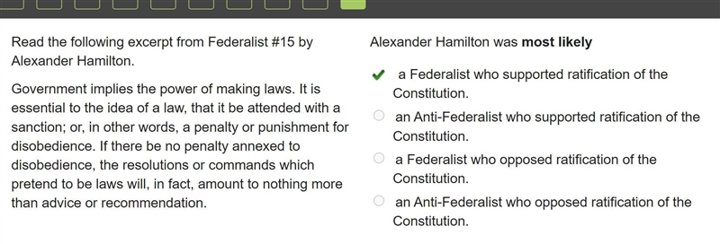 Alexander Hamilton was most likely-example-1