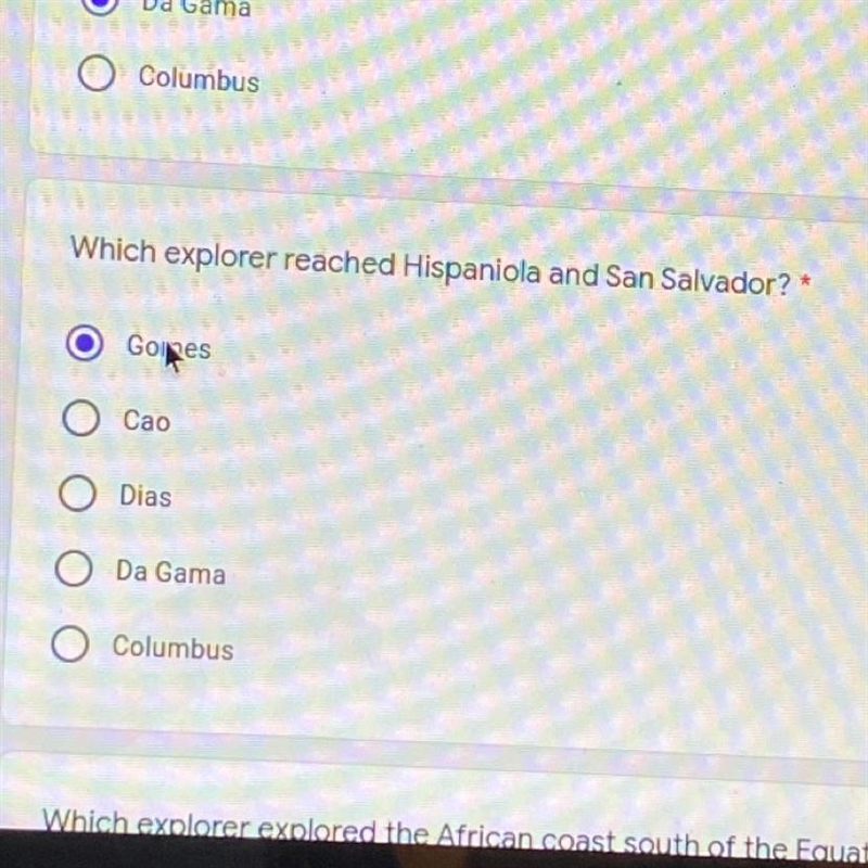 Which explorer reached Hispaniola and San Salvador ?-example-1