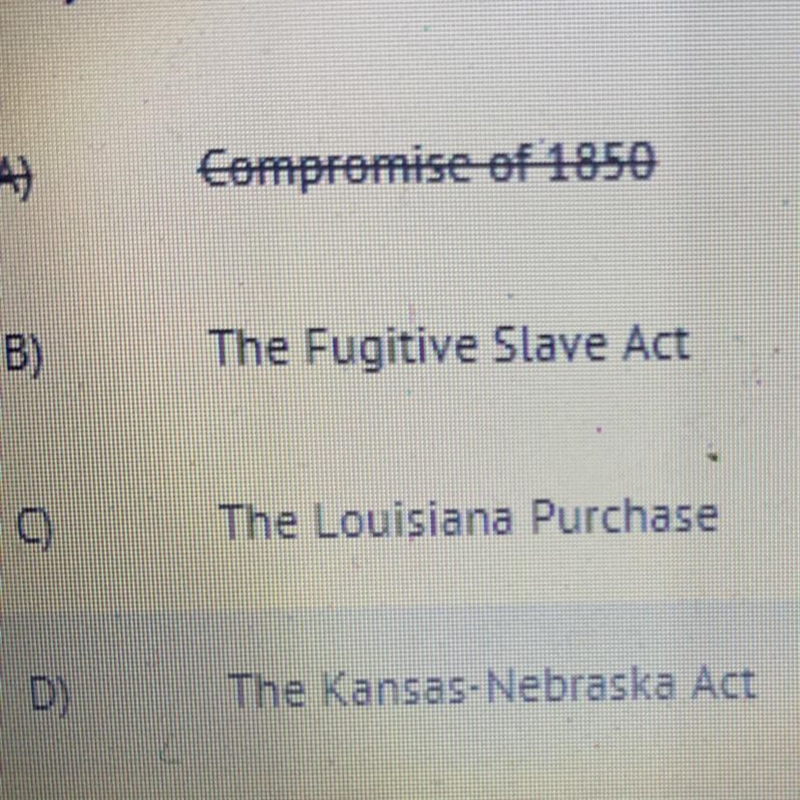 Which of these events most directly caused the formation of the Republican Party?-example-1