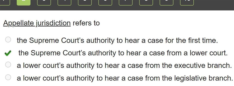 Appellate jurisdiction refers to-example-1