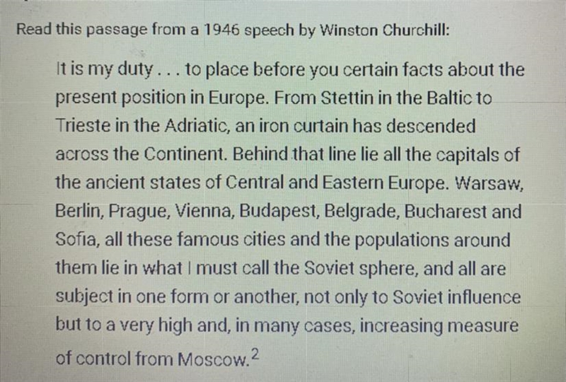 How did the ideas expressed in the passage influence the Cold War? A. They established-example-1