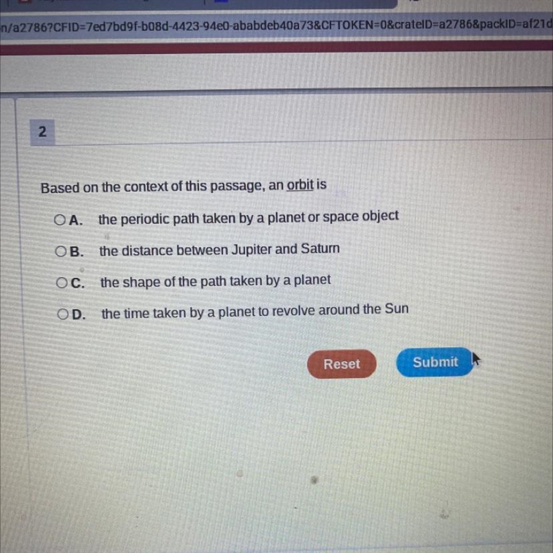 Based on the context of this passage an orbit is-example-1