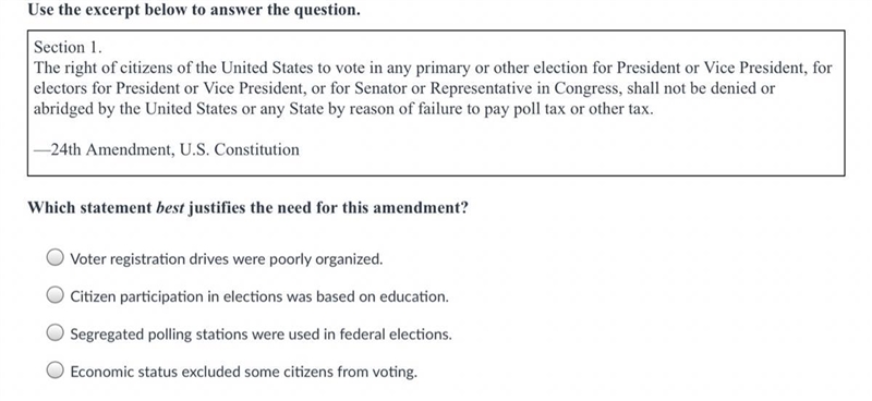 What statement best justifies the need for this amendment-example-1