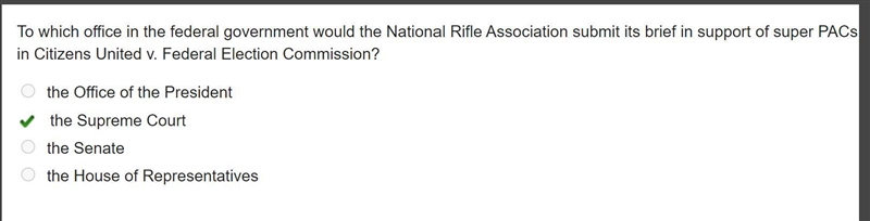 To which office in the federal government would the National Rifle Association submit-example-1