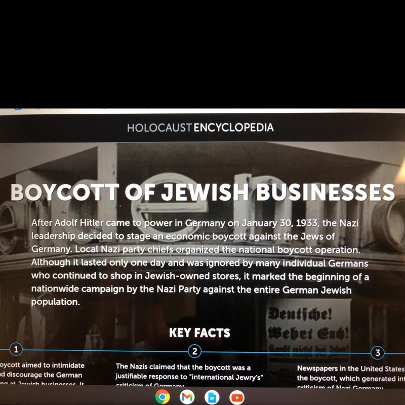 Why did the German government support boycotts of Jewish businesses?-example-1