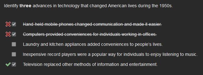 How did the advances in science and technology change everyday life for Americans-example-1